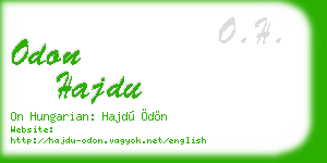 odon hajdu business card