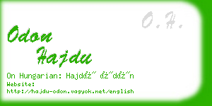 odon hajdu business card